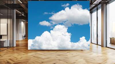 blue sky background with white clouds Wall mural