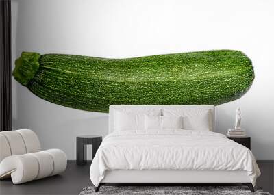 Fresh cutted zucchini isolated on a white background. Design element for product label. Wall mural