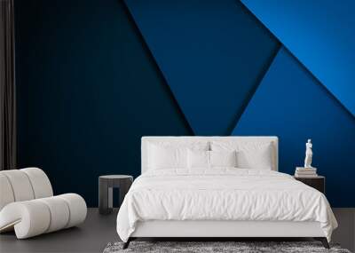 Abstract blue background geometric dark blue background texture Wall mural