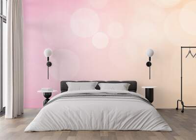 pink abstract background with bokeh Wall mural