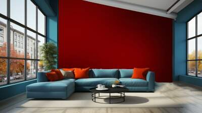 red background Wall mural