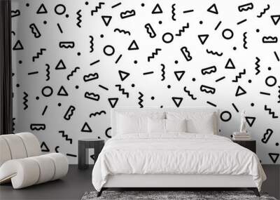 seamless pattern with letters, symbol background pattern Wall mural