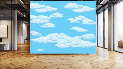 Cloud sky scene background vector simple cloud illustration template design Wall mural