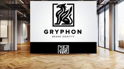 Logo Gryphon Minimalist luxury template Wall mural