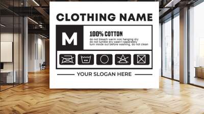 Shirt or clothing tag design template Wall mural