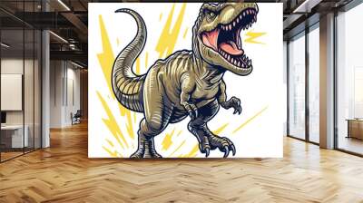 tyrannosaurus rex dinosaur vector Wall mural