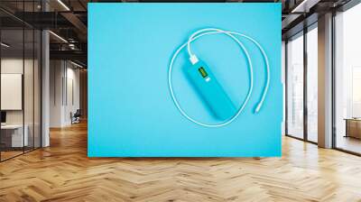 Power bank on color background Wall mural