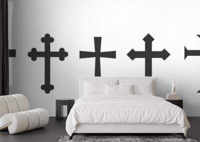 Set christian cross vector Wall mural