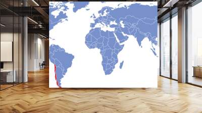 there is a global map of the world Wall mural