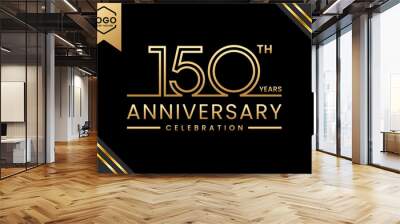 150 year anniversary celebration template design. Logo Vector Template Illustration Wall mural