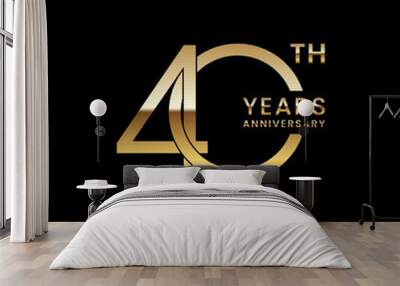 40 year anniversary celebration design template. vector template illustration Wall mural