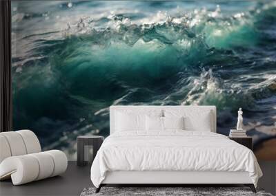 Close up of ocean breaks texture background Wall mural