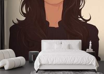 Confident young woman with a positive and determined expression Wall mural