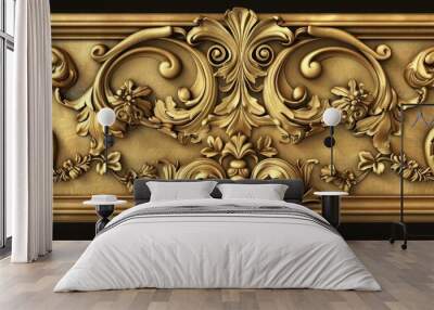 decorative border with swirling designs and embellishments Wall mural