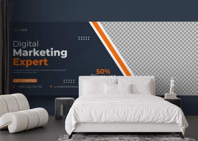 Digital marketing facebook cover social media post and banner template Wall mural