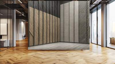 modern soundproof textured indoor 3d wall panels featuring sleek lines and minimalist design element Wall mural