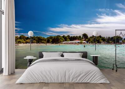 Luxury sand beach in Borik, Zadar Croatia Wall mural