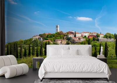 Oprtalj - idyllic small town on a hill in central Istria Wall mural