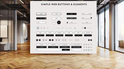 SIMPLE WEB BUTTONS & ELEMENTS  Wall mural