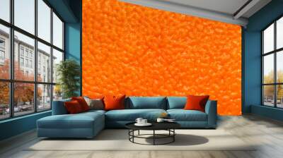 The skin of an orange closeup. Wall mural