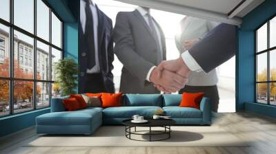 business leader shaking hands with the investor Wall mural