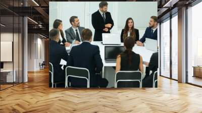 business negotiations at the round table Wall mural