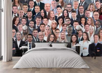 Business people group collage background Wall mural