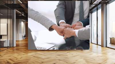 business team working together in office Wall mural