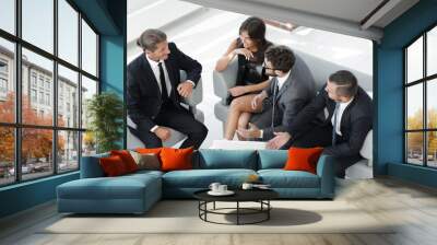 businessman and business team talking Wall mural