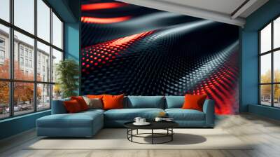 carbon fiber black carbon foil background for desktop Wall mural