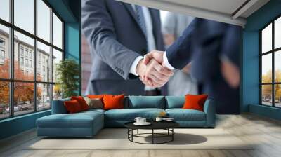 closeup of handshake of business partners Wall mural