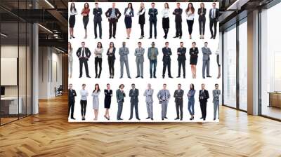 collage of a variety of business people standing in a row Wall mural