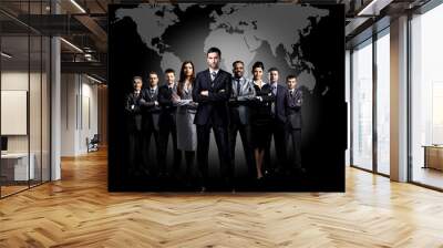 Full-length portrait of group of business people Wall mural