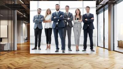 group of business people standing together Wall mural