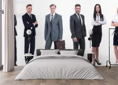 group of successful business people isolated on white Wall mural