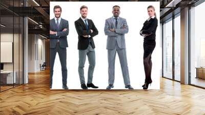 group of successful business people isolated on white Wall mural