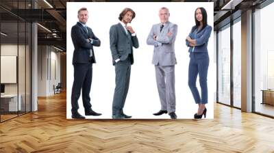 group of successful business people isolated on white Wall mural