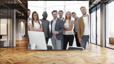 group of successful business people standing in the office Wall mural