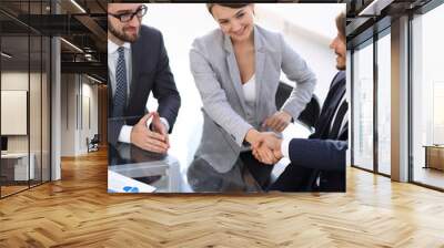 handshake business partners for their Desk Wall mural