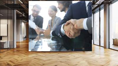 handshake of business partners in conference room Wall mural