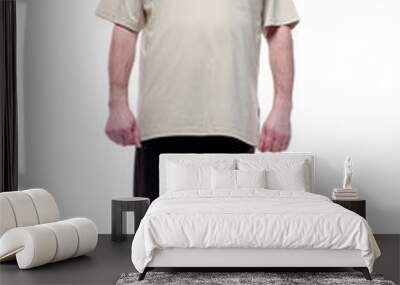 in full growth. casual mature man in comfortable clothes. Wall mural