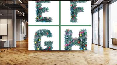 Nice Christmas Alphabet Wall mural