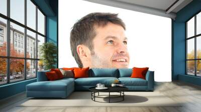 Portrait of a business man isolated on white Wall mural