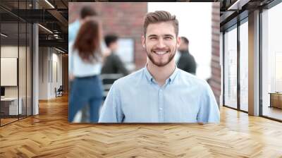 Portrait of confident businessman in office. Wall mural