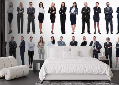 successful business people isolated on white background Wall mural