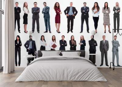 successful business people isolated on white background Wall mural