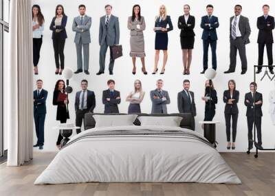 successful business people isolated on white background Wall mural