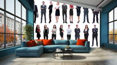 successful business people isolated on white background Wall mural