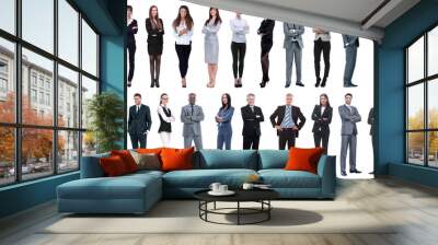 successful business people isolated on white background Wall mural