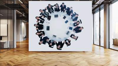 the concept of a successful business team. Members of the busine Wall mural